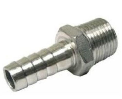 Silver Threaded Male Hose Connector