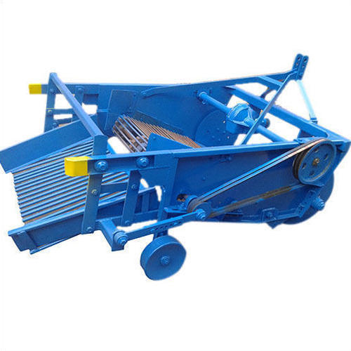 Blue Agricultural Potato Digger Machine