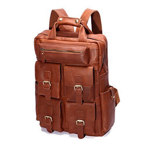 Brown Attractive Design Pure Leather College Bags