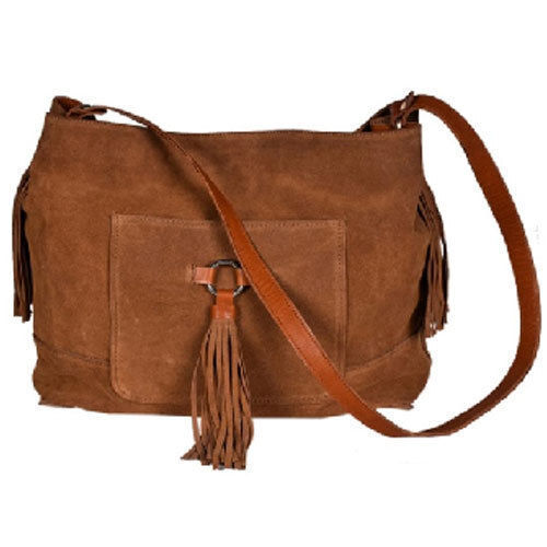 Brown Ladies Leather Fancy Handbags