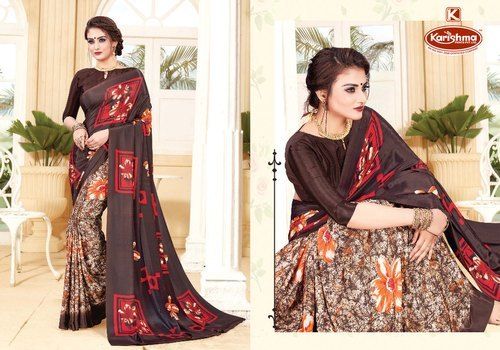 Multi Color Available Printed Crepe Silk Saree (Royal Plus 05)