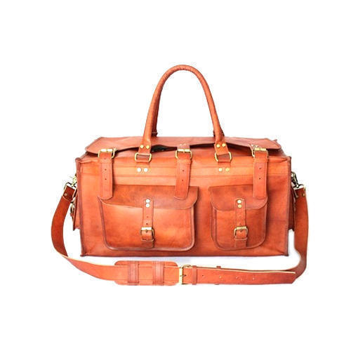 Brown Pure Leather Travel Bags