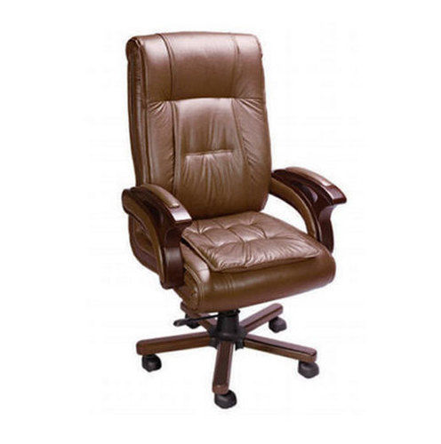 Synthetic Leather Brown Office President Chair