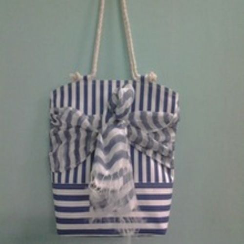 Dual Colour Beach Tote Bag Size: Various