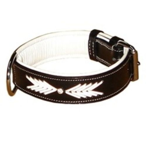 Harness Leather Collar Braiding Rhinestones Application: Dog