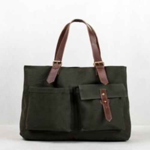 Olive Green Women Market Tote Bag