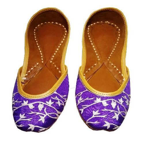 No Fade "Pagarkhi" Blue Paradise Designer Handmade Leather Jutti