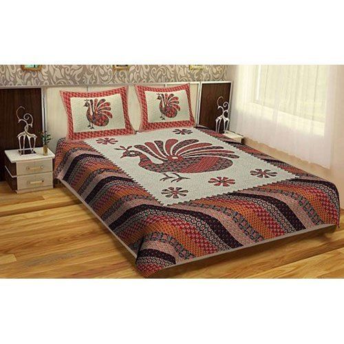 Multicoor Embroidered Double Bed Sheet