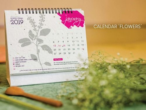 Eco-Friendly Flowers Plantable Seed Paper Calendar