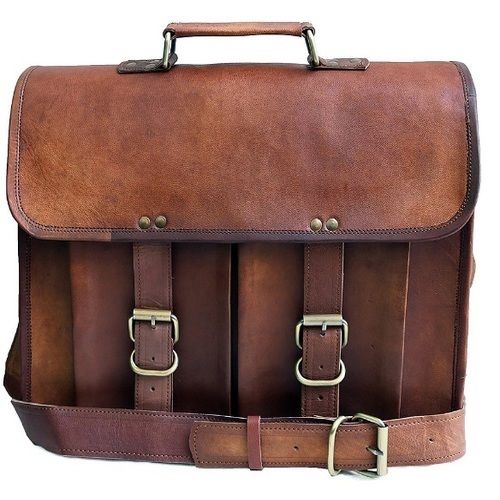 Naturally Treated Leather Messenger Bags