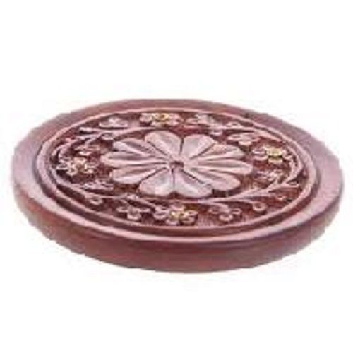 Wood Wooden Incense Burner Round Plate