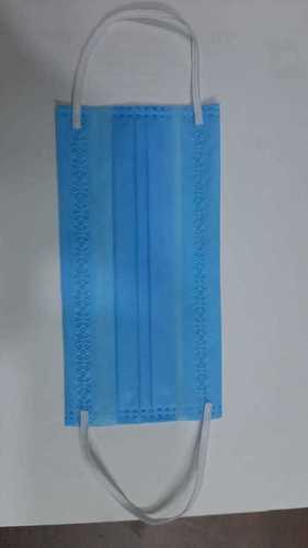 Blue 3 Ply Disposable Face Mask With Elastic Earloop