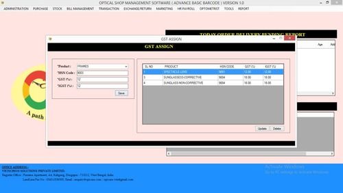 Customized Optical Management Software By Visionroshni Construction Services