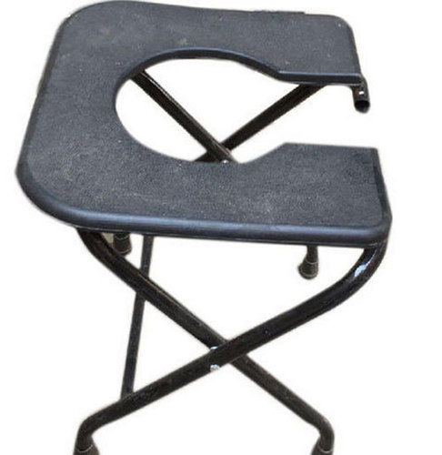 Powder Coated Black Commode Stool