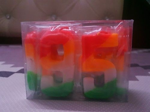 Tri Color Numeric Candle For Birthday Celebration