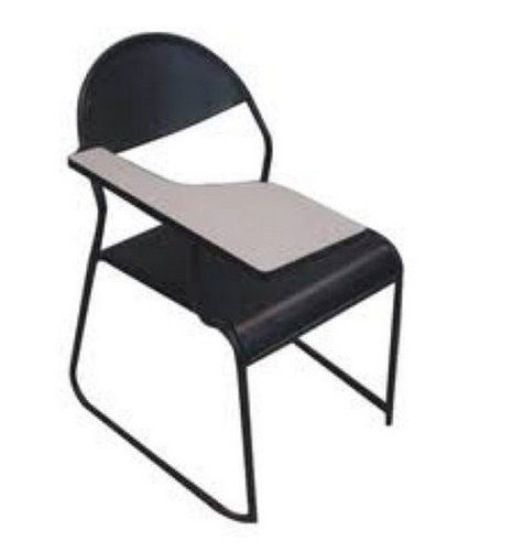 Black Writing Pad Plastic Chair