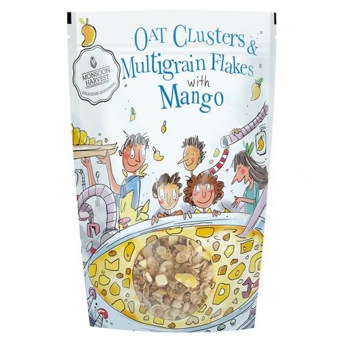 Monsoon Harvest Oat Clusters and Multigrain Flakes with Mango