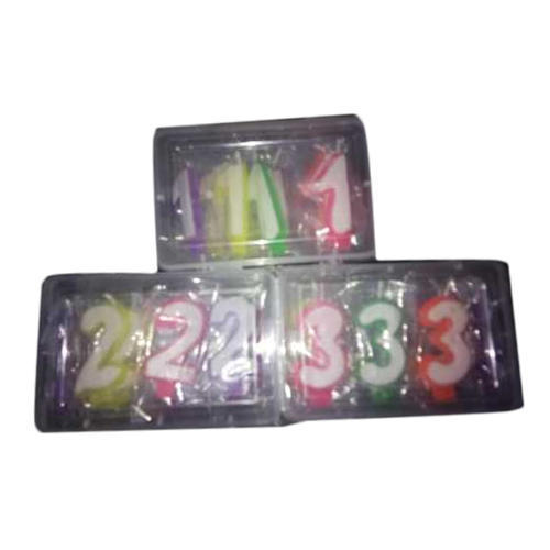 Multi Color Double Shade Number Birthday Candle Size: Small