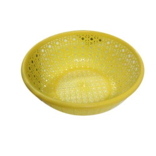 Yellow Round Plastic Basket