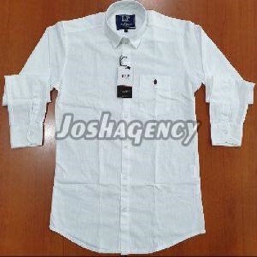 Mens Cotton White Shirt