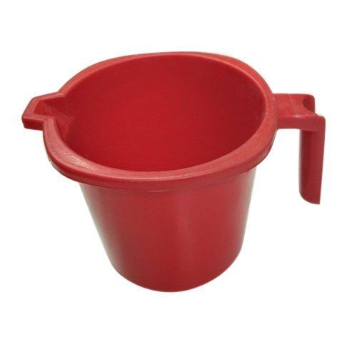 Red Plastic Bath Mug