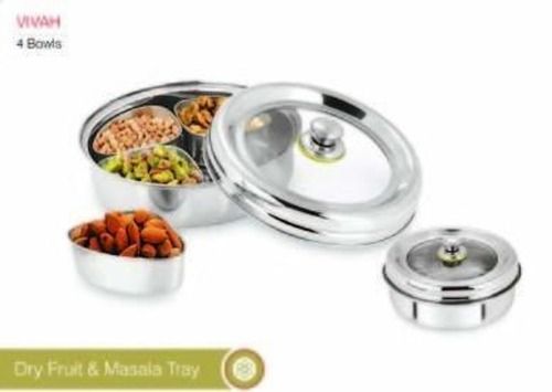 Stainless Steel Round Dry Fruit Bowl