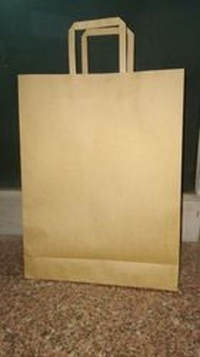 Brown Flat Handle Paper Shopping Bag