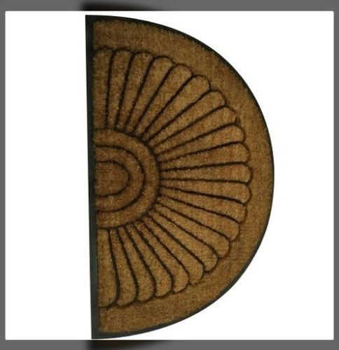 Brown And Black D Shape Coir Rug