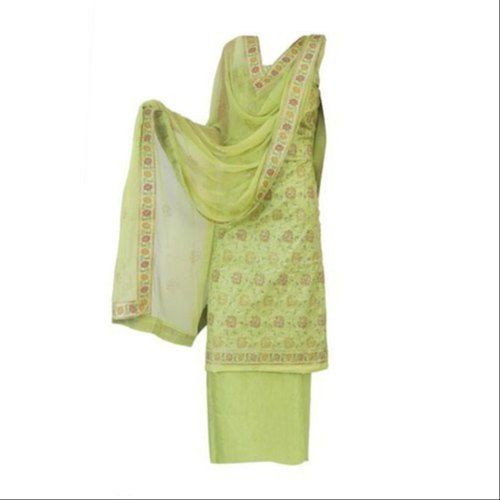 Indian Green Embroidered Chanderi Suit