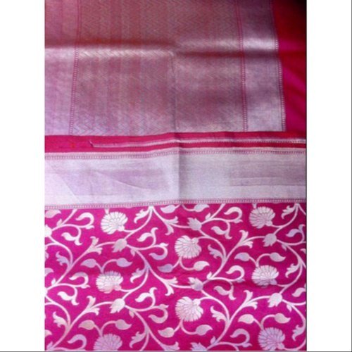 Pink And Glden Katan Embroidered Satin Silk Saree
