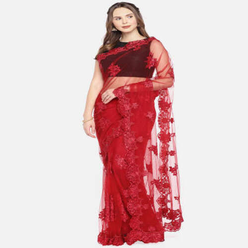 Available In Many Attractive Colors Ladies Stylish Net Sarees 