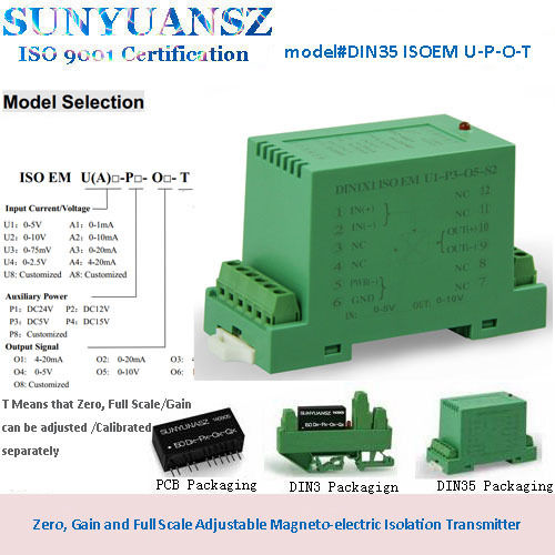 Zero, Gain And Full Scale Adjustable Analog Magneto-Electric Isolation Transmitter, Amplifier Ic Dimension(L*W*H): 83X51X37 Millimeter (Mm)