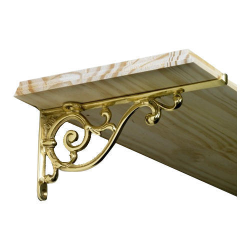 Designer Brass Shelf Bracket