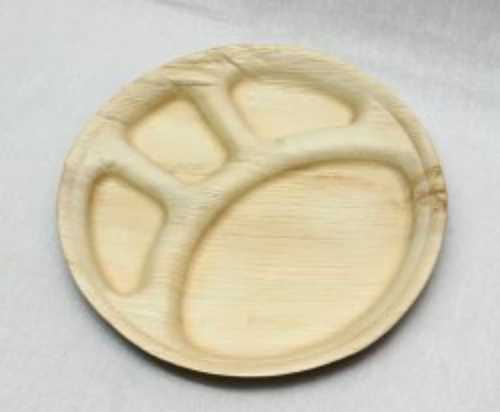 Natural Wooden Four Compartment Paper Plate