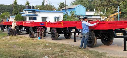 Hydraulic Red Tractor Trailer