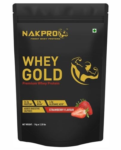  100% व्हे प्रोटीन डाइजेस्टिव एंजाइम के साथ स्ट्राबेरी (Nakpro Gold) खुराक का फॉर्म: पाउडर 