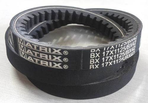 Black Automotive Raw Edge Cogged Belt (Matrix)