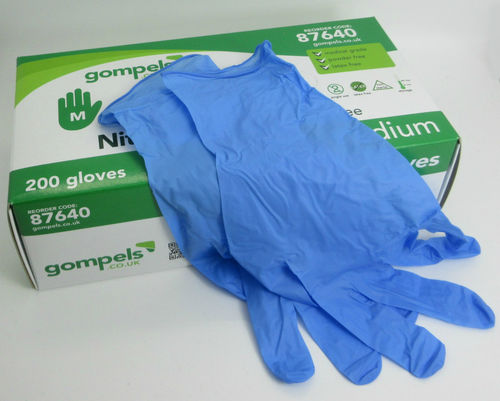 Blue Surgical Nitrile Disposable Gloves