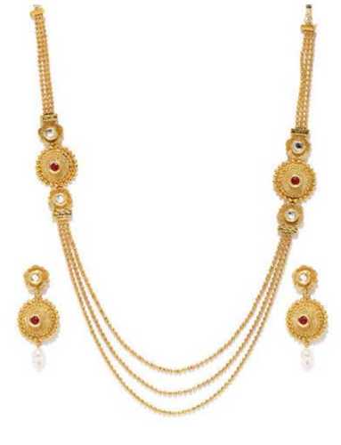 Golden Gold Forming Necklace Set