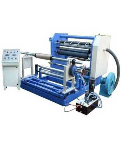 White & Blue Semi Automatic Type Slitting And Rewinding Machine