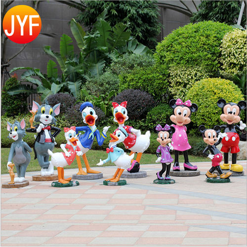 Multi Color Available Fiberglass Cartoon Sculpture For Garden