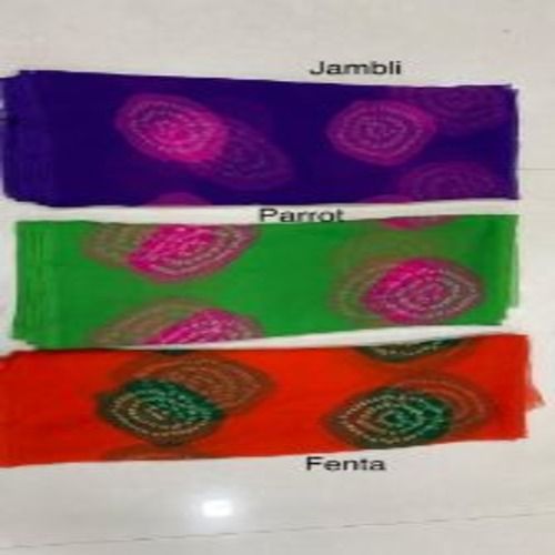 Jambli Ladoo Bandhej Chunderi Semi Pure Saree