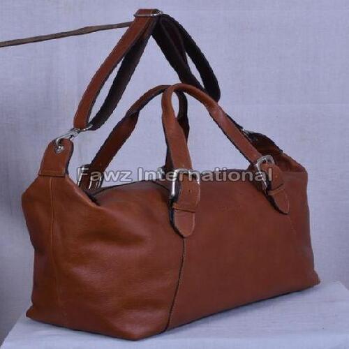 Brown Rmd-06 Mens Leather Duffle Bag