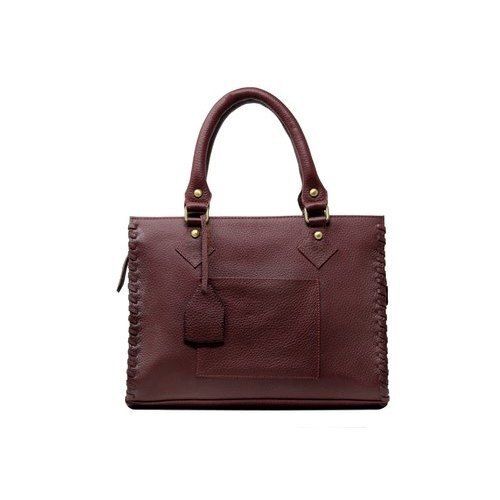 Cherry Brown Ladies Leather Handbag Design: Attractive