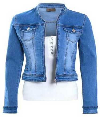 Buy BuyNewTrend Light Blue Solid Women Denim Jacket Online at Best Prices  in India - JioMart.