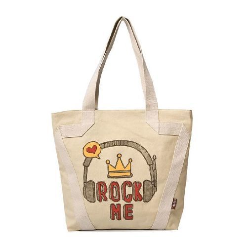 Printed Canvas Tote Bag