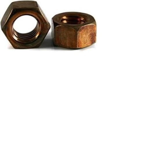 Silicon Bronze Heavy Hex Nuts - Lightweight, Customized Size, Golden Rust Proof Finish | Industrial Bronze Fitting with Precise Engineering and Accurate Dimensions