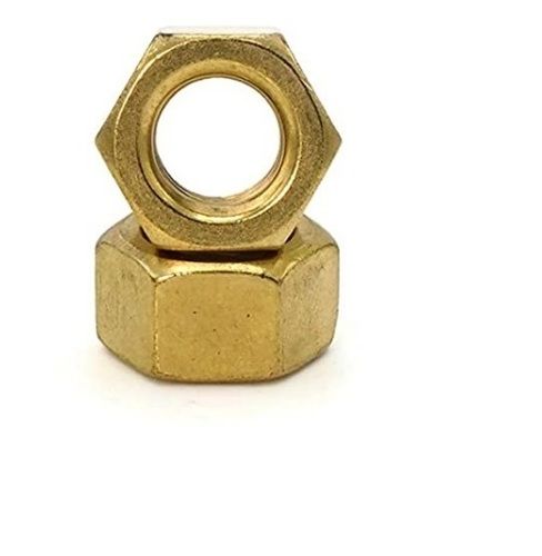 Silicon Bronze Heavy Hex Nuts - All Size, Golden Powder Coated Finish, Rust Proof, Precision Designed for Industrial and Automobile Use