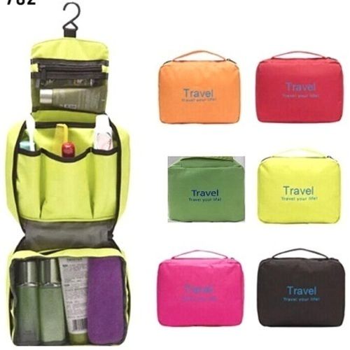 Multicolor Square Toiletry Bag For Travel