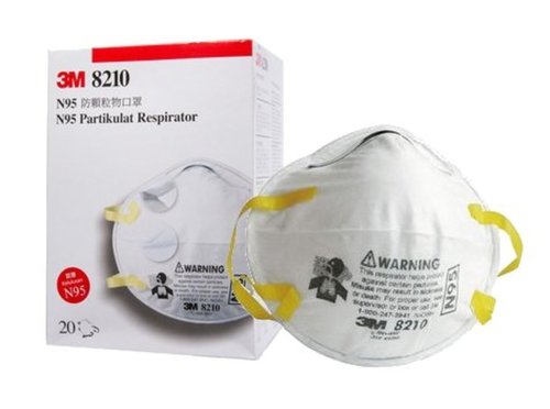 White 3M N95 8210 Particulate Respirator Mask